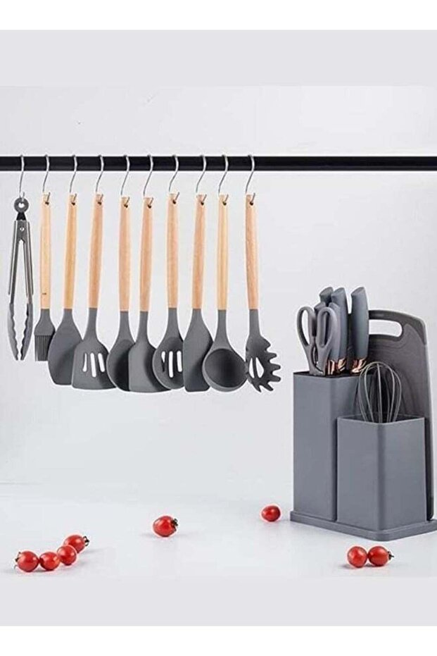 Executive LLC Kitchen Utensil Set Silicone - Non-Stick Cooking Tools Kit (Knives, Spatulas, Spoons, Ladles)