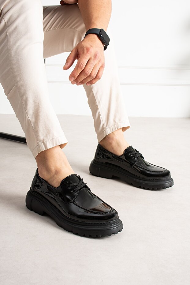 Ch2609 - Rst Lace-Up Men's Shoes Black