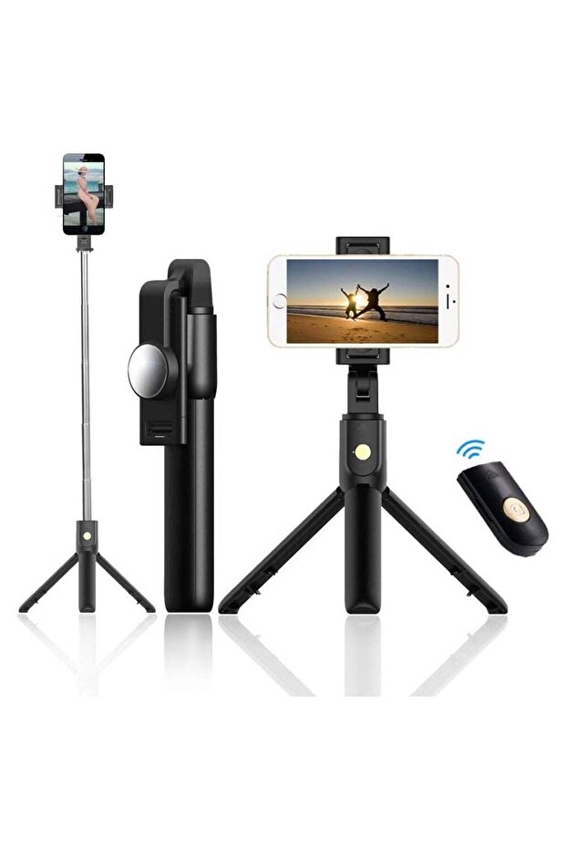 Bluetooth Remote Control Selfie Stick Extendable Selfie Tripod Monopod for Mobile Phone
