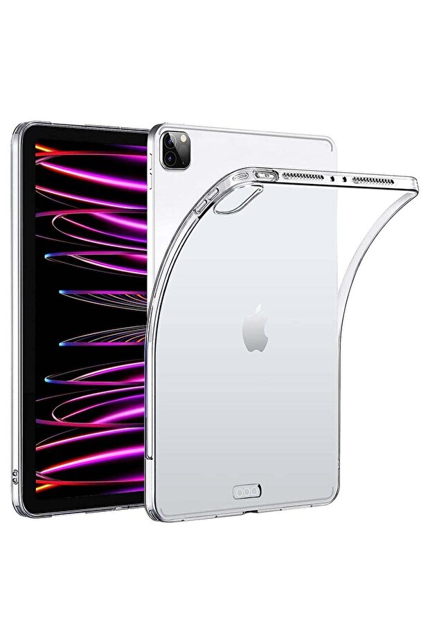 Clear Case for iPad Pro 12.9 2022 2021 2020 6th 5th 4th Generation , Support Apple Pencil 2nd Gen Charging, Soft Slim Lightweight TPU Cover for iPad Pro 12.9 inch