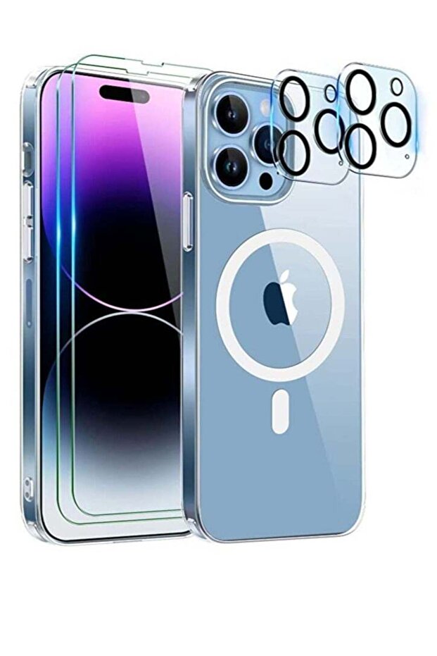 iPhone 14 Pro Max Case, with 2 Pack Screen Protector + 2 Pack Lens Protector