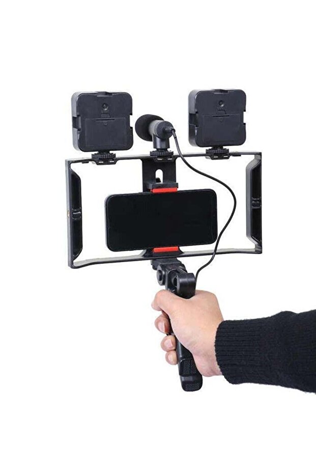 AY-49X Video Making Kit – Camera Cage Stabilizer Rig for Smartphones