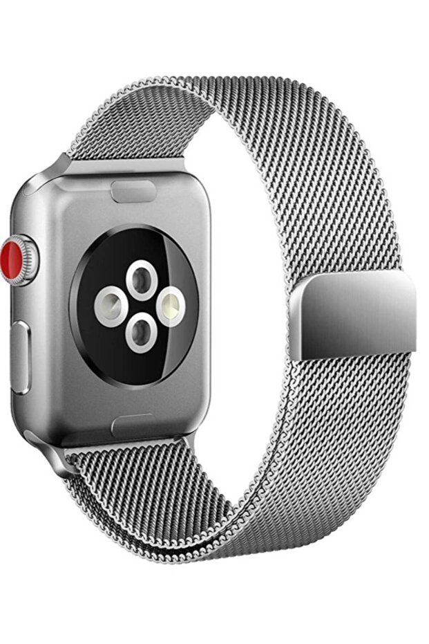 Magnetic Closure Milanese Mesh Loop Stainless Steel Replacement Band For Apple Watch Series 1/2/3 Silver
