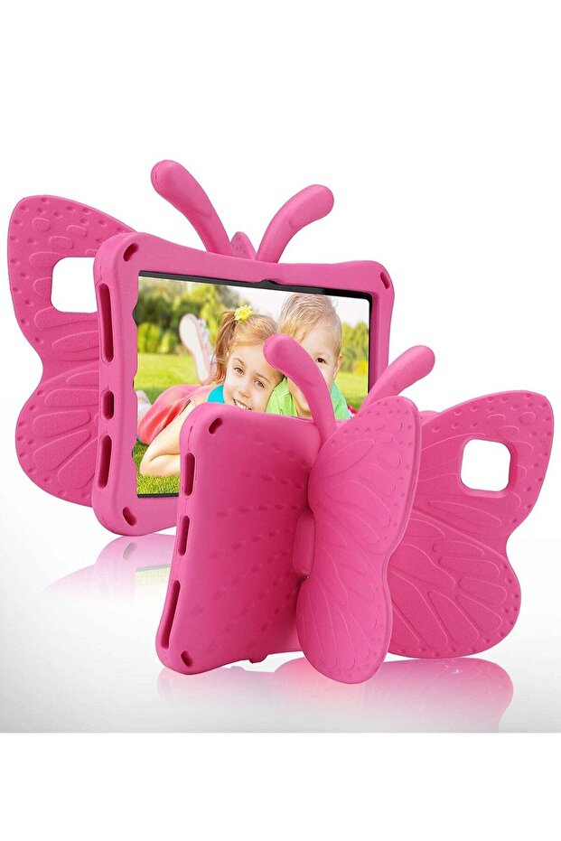 iPad 10 (10th Generation) Kids Case, iPad 10.9 (2022) Butterfly Case with Kickstand – Full-Body Drop Protective, Shockproof, Kid-Proof iPad Case (Rose)