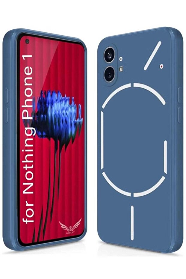 Shockproof Liquid Silicone Case for Nothing Phone 1 (6.55 Inch), Flexible & Anti-Scratch Blue