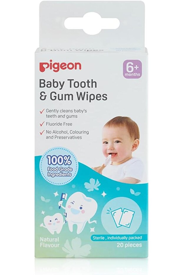 PIG BABY TOOTH &GUM WIPES NATURAL 0M+ 20S 2906
