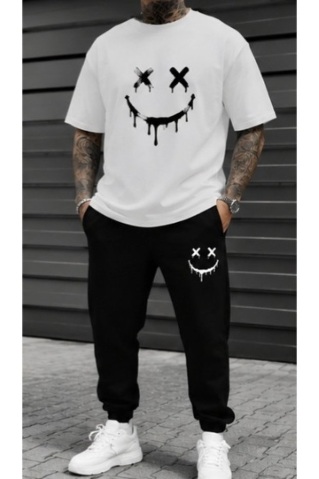 Unisex Oversize Shorts Set Short Sleeve T-Shirt Comfortable Fit Summer Casual Sports
