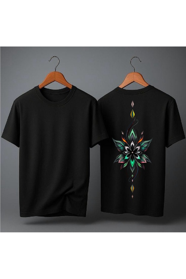 Oversized T-Shirt with Floral Print in Vibrant Colors