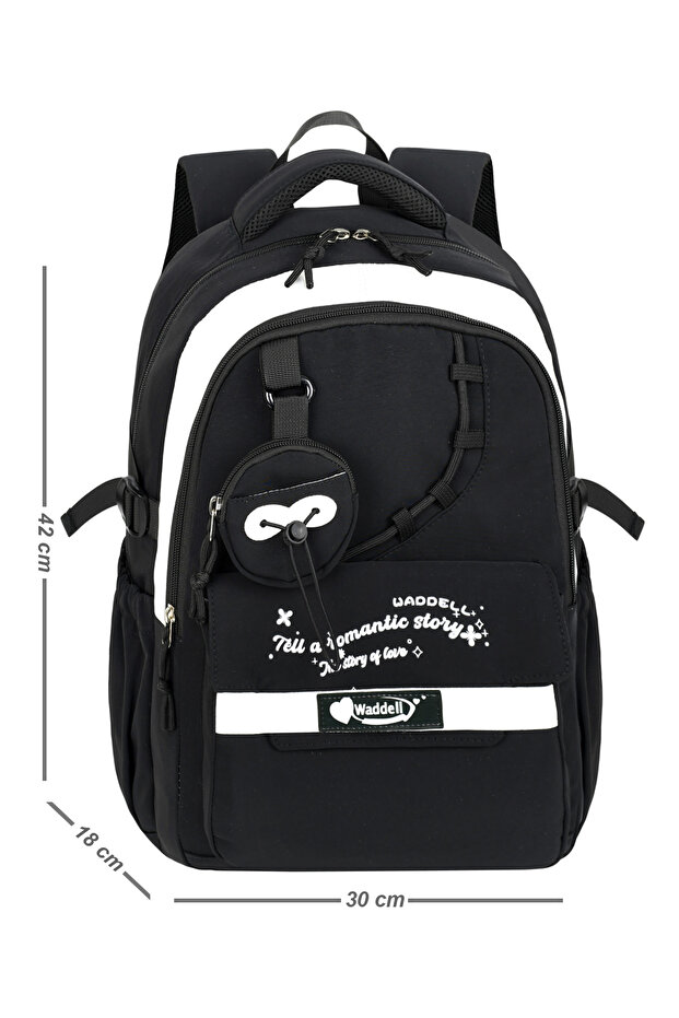 Waddell Imported Quality Waterproof Luxury Primary School Middle School Backpack Wallet Gift-26911
