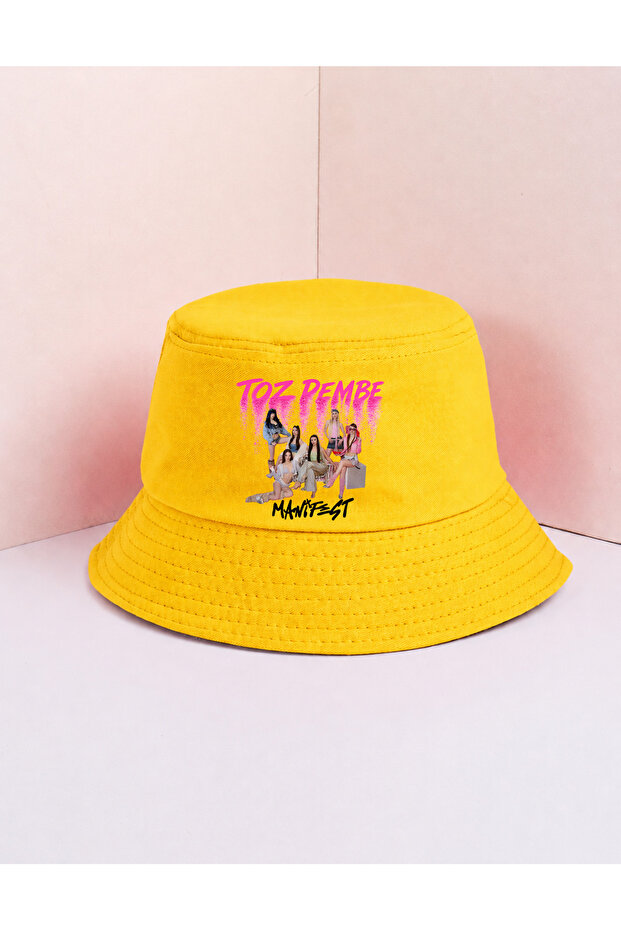 Manifest Dusty Pink Song Concert Design Custom Design Premium Print Bucket Hat