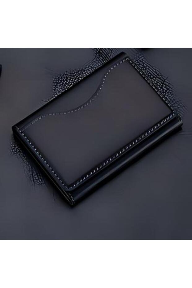 black Homefish PU Leather Magnetic Card Holder Wallet, Multi-card Storage Phone Back Pocket for 6.1/