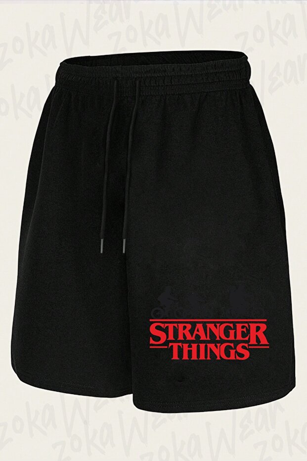 Unisex Stranger Things Bicycle Design Printed Shorts