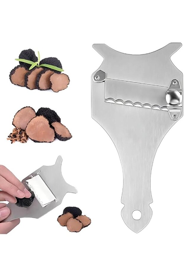Stainless Steel Truffle Slicer, Professional Chocolate & Cheese Shaver with Adjustable Blade, Multi-Function Kitchen Cutter