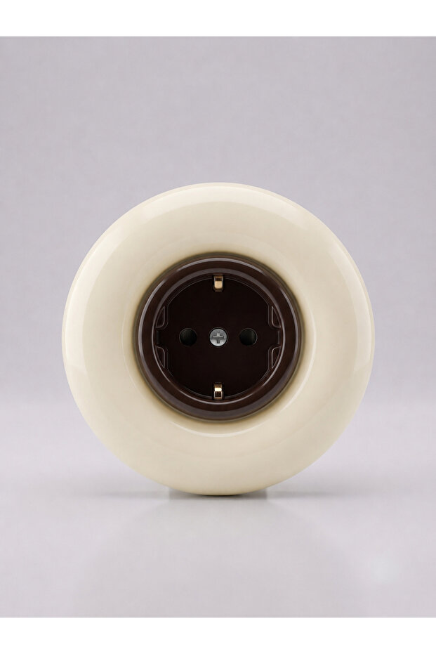 Special Design Bubble Series Exterior Cream Interior Brown Decorative Socket a Quality Plastic (Mechanism Included)