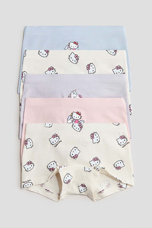 5-pack printed cotton boxer briefs