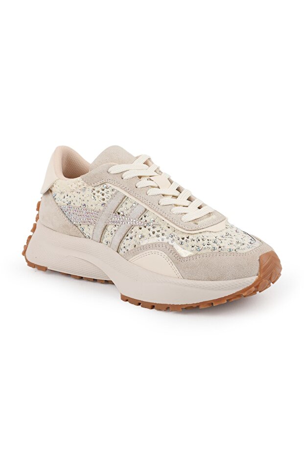 Women's Sneaker Daily Stoned Thick Sole Cushioned Lace-Up Walking Shoes L083.83161