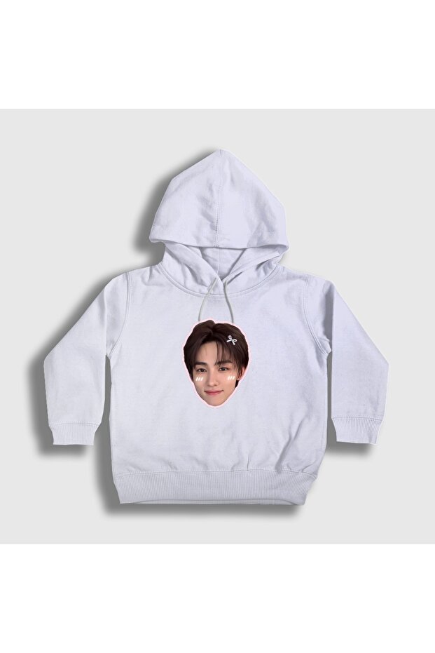 Unisex Kids White Seonghyeon V2 K-Pop Cortis Hooded Sweatshirt 614043Tt