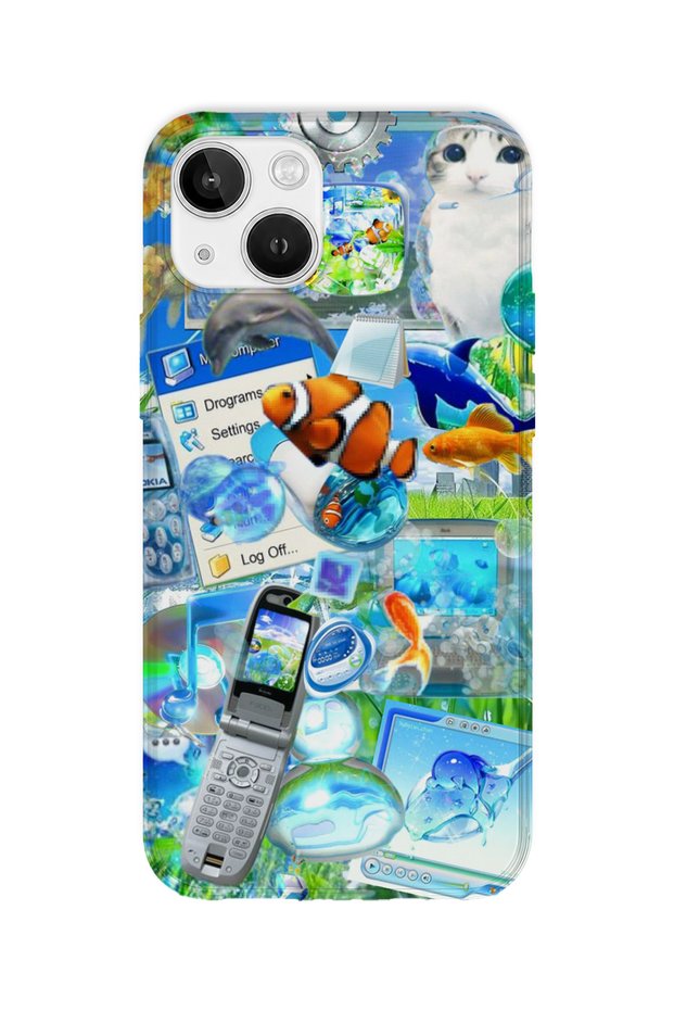 iPhone 14 Plus Compatible Printed Transparent Phone Case | Collection: Aeroglass Mirage