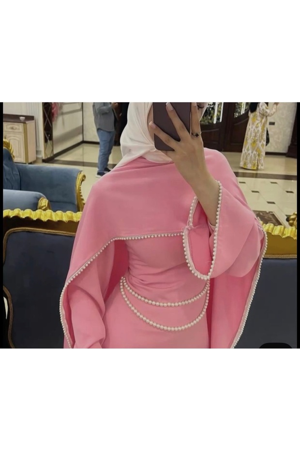 حزام قابل للتعديل بتصميم لؤلؤي بطول 70 سم بالإضافة إلى سلسلة تمديد بطول 25 سم