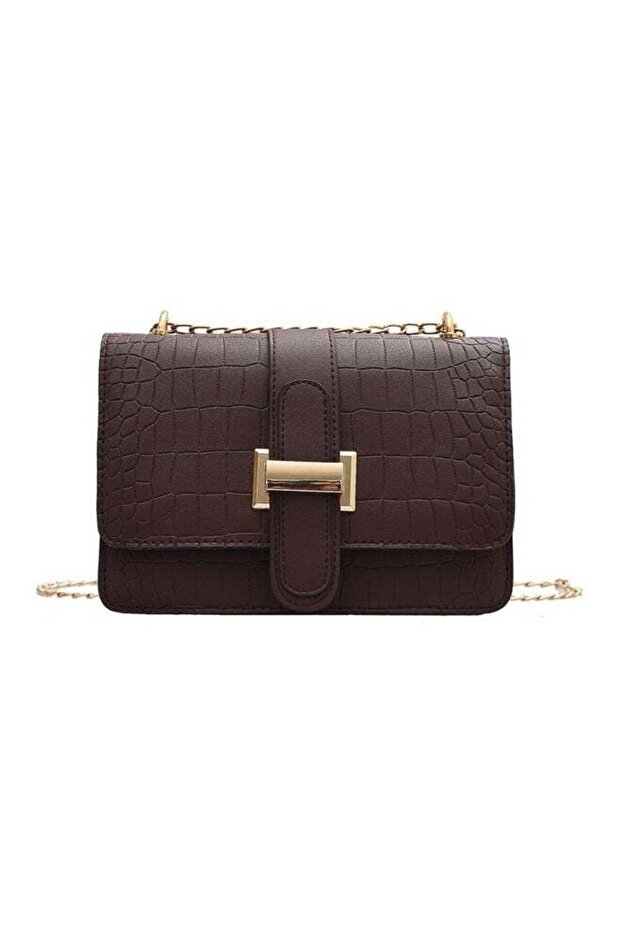 Women's Crocodile Pattern Shoulder Bag, Ladies PU Leather Crossbody Bag Sling Bag Side Bag Small Square Bag