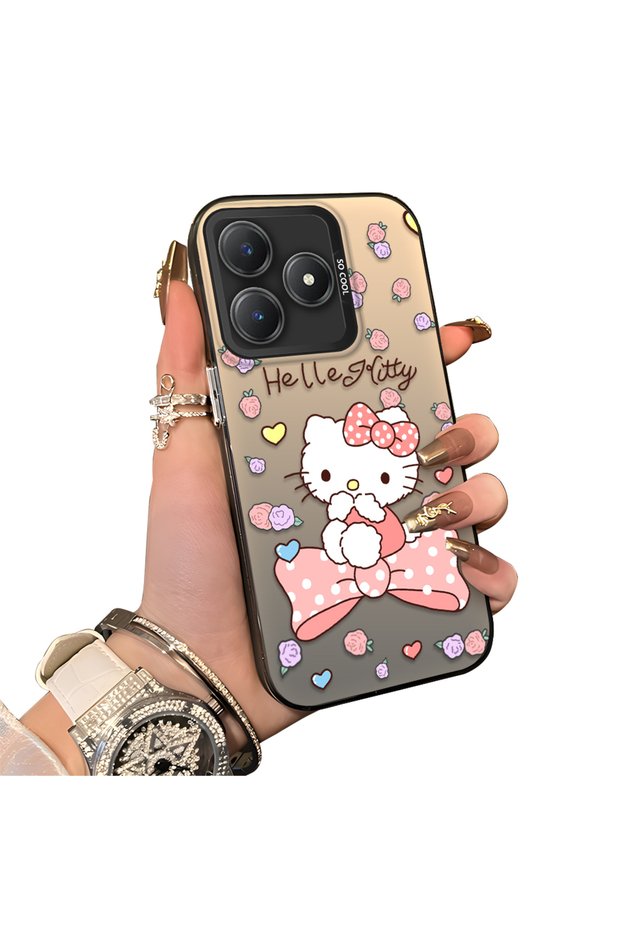 Realme Note 60 Compatible Hard Acrylic Back Silicone Edge Lens Protection Case