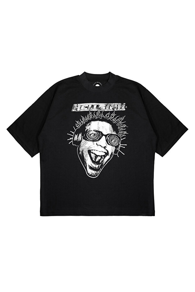 Unisex Oversize Hellstar Dennis Rodman V1 Printed Boxy Fit Thick Fabric T-Shirt
