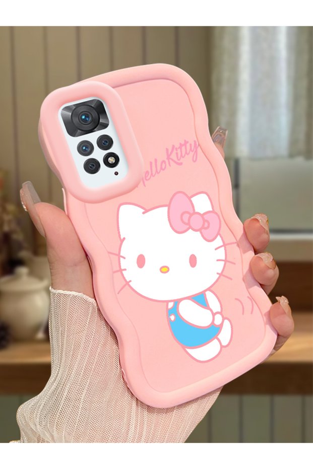 Redmi Note 11 Pro 4g Compatible Case Camera Protector Pink Silicone Couple Phone Case Kitty Pattern
