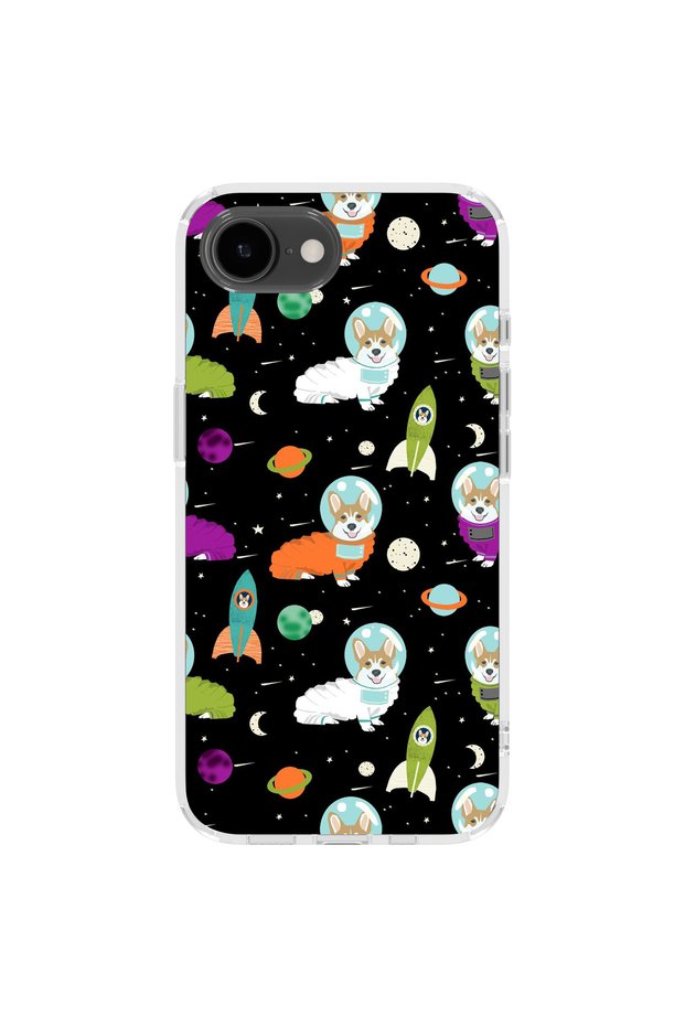 iPhone 16E Compatible Printed Transparent Phone Case | Collection: Pawprint Stories