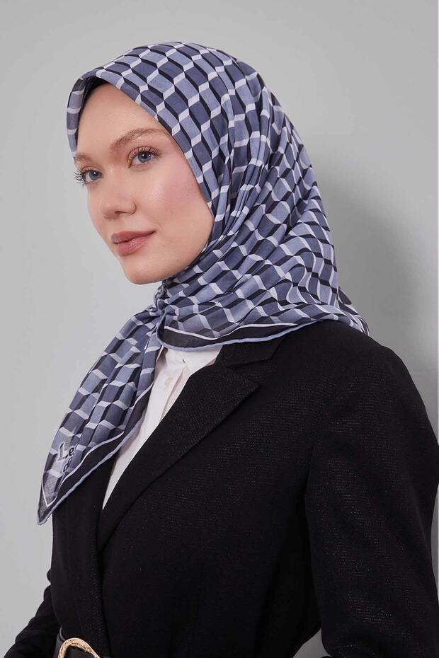 وشاح ناعم بنمط مكعبات الأنثراسيت - 2