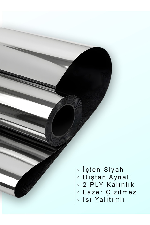 152 cm X 10 Meters | Insulated | Inside Black / Outside Mirrored | Blacksilver Glass Film |