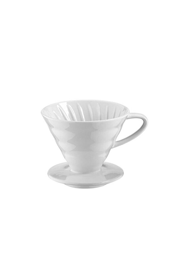 White Ceramic V60 Coffee Brewing Equipment, Practical and Stylish Design