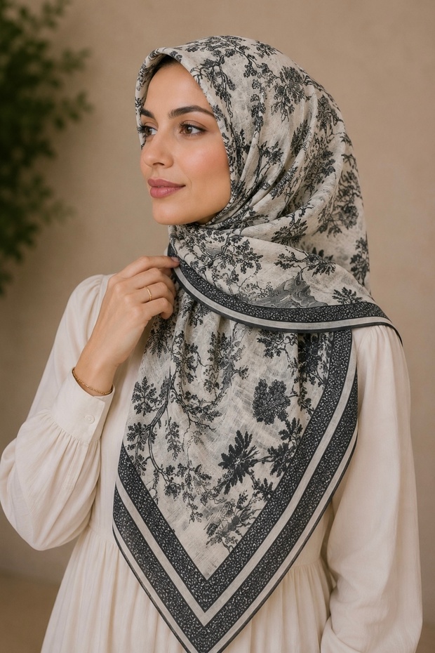 Anthracite Levidor Cotton Soft Scarf