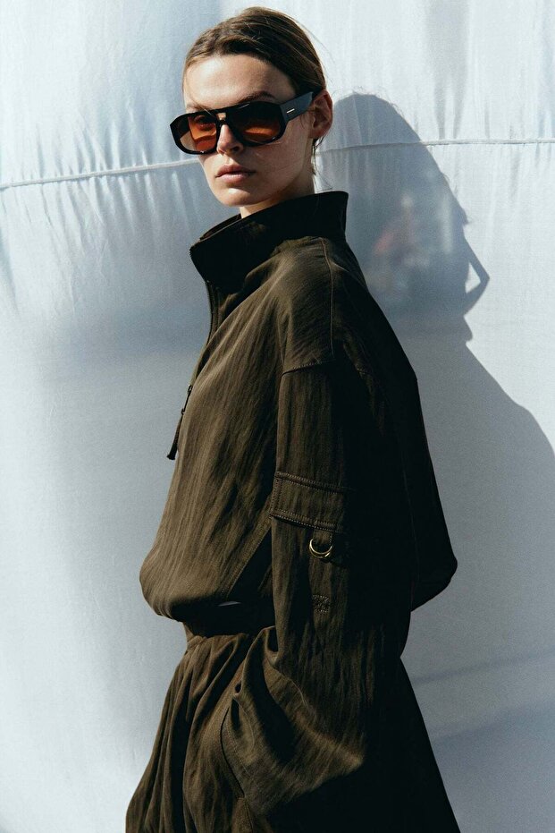 Oversized twill jacket
