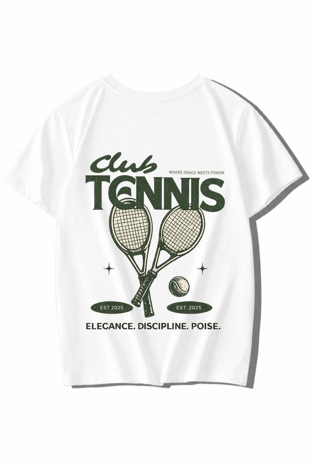 Unisex Kids Tennis Club T-Shirt White