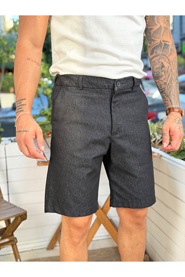 Basic Self-Patterned Regular Shorts - 2