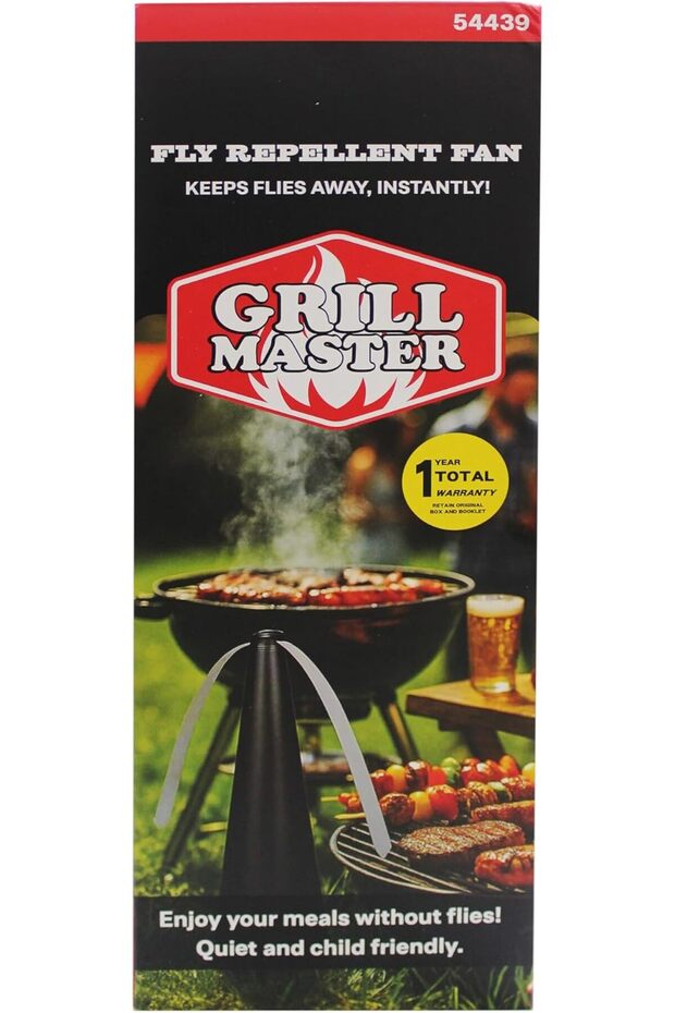 Grill Master Fly Repellent Fan, Silver