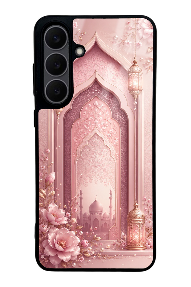 Samsung S25 Fe Blush Palace Garden Design Glossy Phone Case