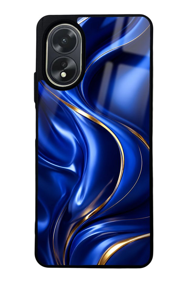Oppo A38 Royal Sapphire Flow Design Glossy Phone Case