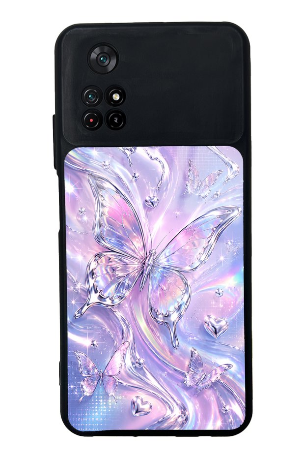 Xiaomi Poco M4 Pro Iridescent Dream Butterfly Design Glossy Phone Case