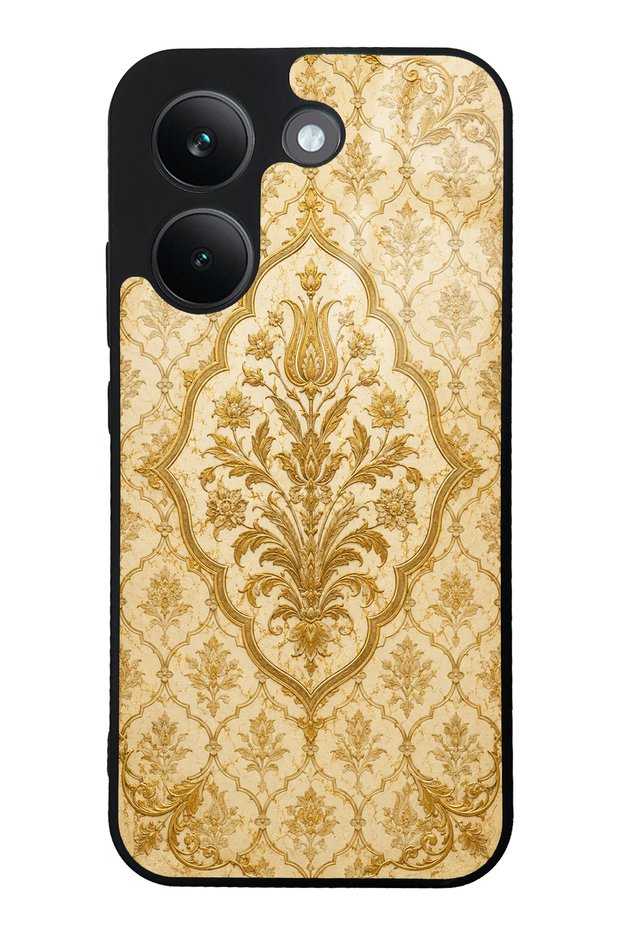 Xiaomi Poco X8 Pro Ivory Ottoman Gold Design Glossy Phone Case