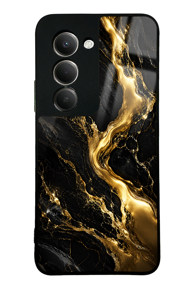 Xiaomi Redmi 15 Obsidian Gold Flow Design Glossy Phone Case