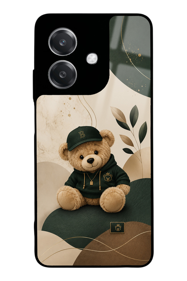 Oppo A3 Forest Teddy Design Glossy Phone Case