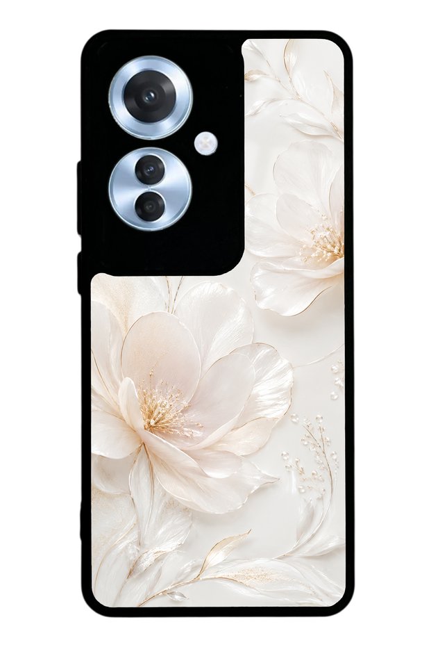 Oppo Reno 11F Ivory Pearl Blossom Design Glossy Phone Case