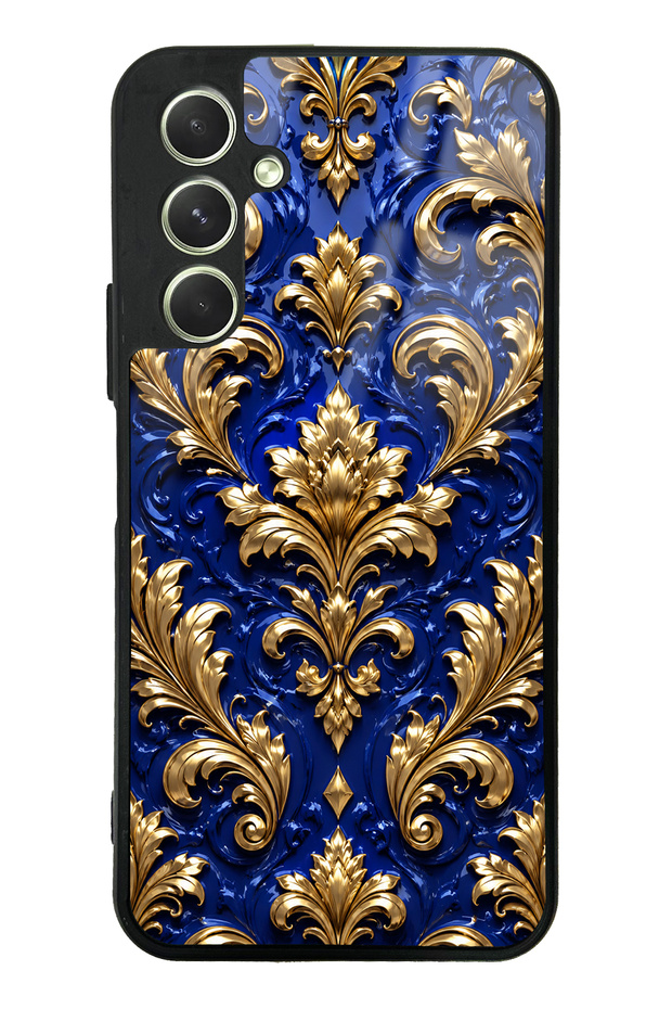 Samsung A54 Royal Sapphire Baroque Design Glossy Phone Case