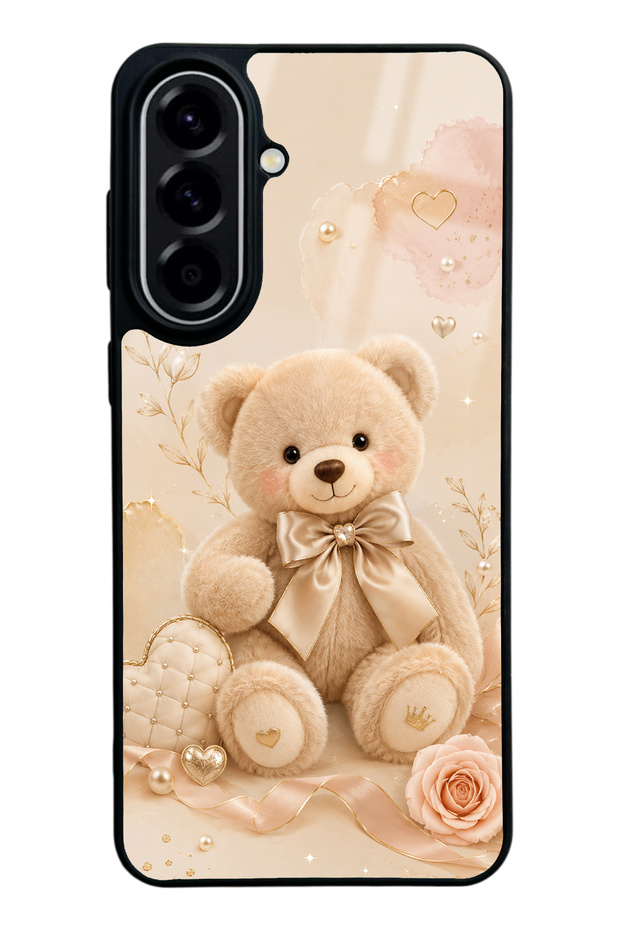 Samsung A57 Pearl Teddy Design Glossy Phone Case