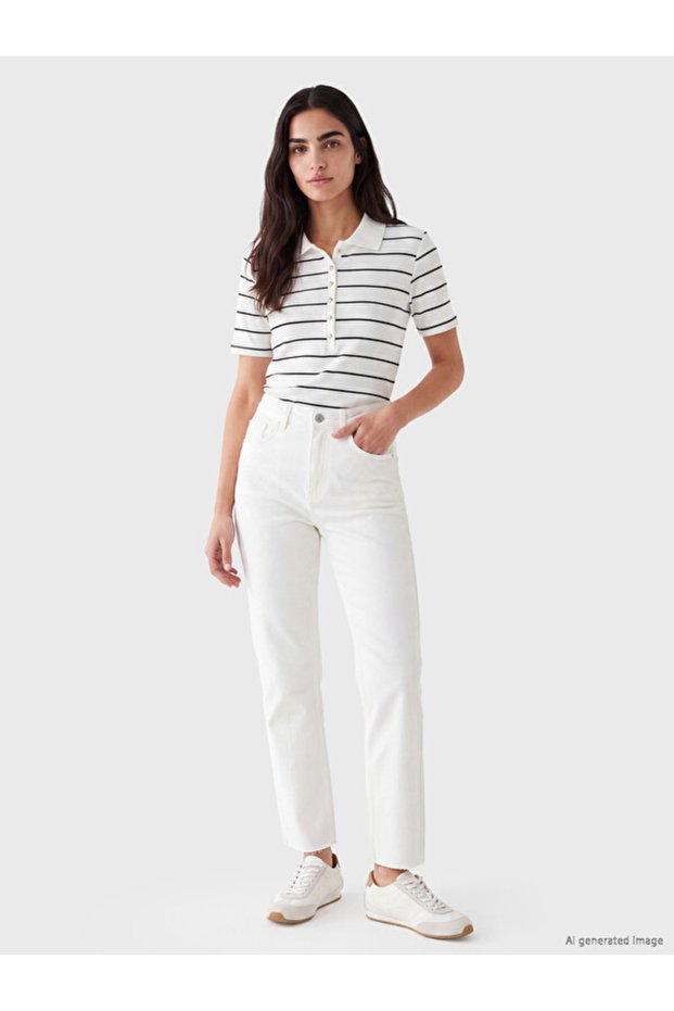 Esvab • Modern & Distinctive High Waist Spanish Flare Fit Women's Jean Pants