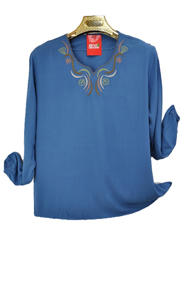 Plus Size Crinkle -Shile Cloth -Amazingly Worked Bluz