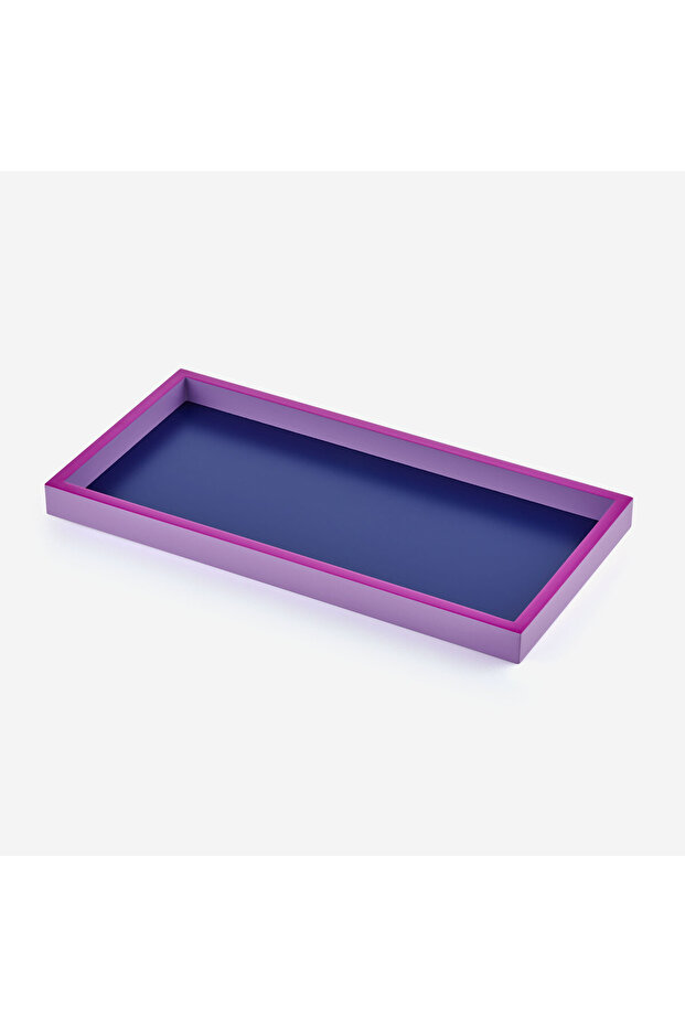 Neon Blue Mdf Rectangular Tray 30X2X15 cm