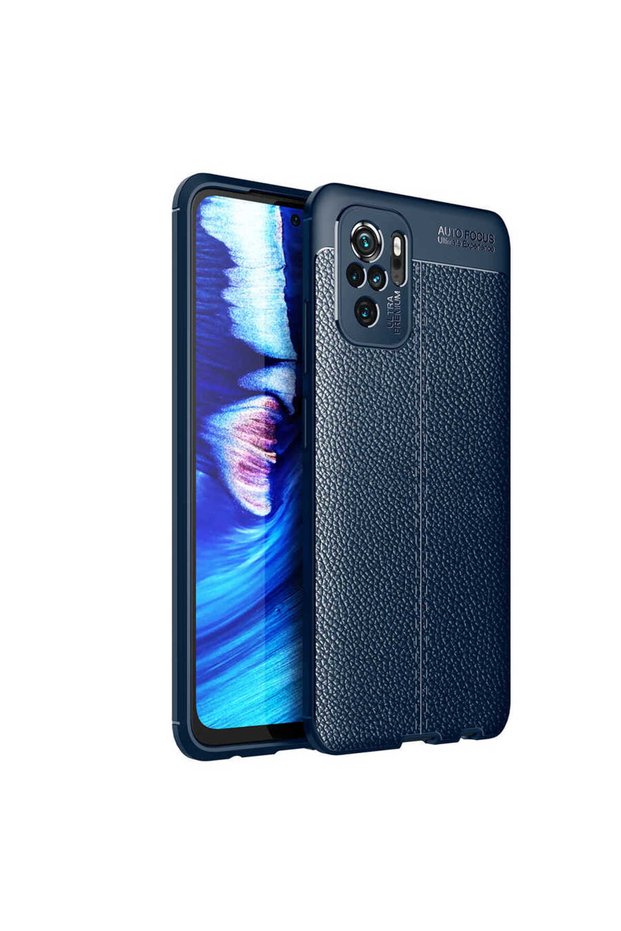 Xiaomi Poco M5S Case Leather Look Silicone with Camera Protection Ultimate Protection Vrdr
