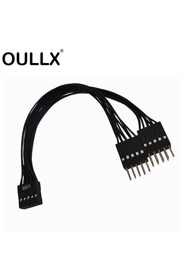 كابل تمديد ومقسم USB بـ 9 دبابيس، محول لوحة أم من 1 إلى 2، واجهة USB2.0 بـ 9 دبابيس مزدوجة